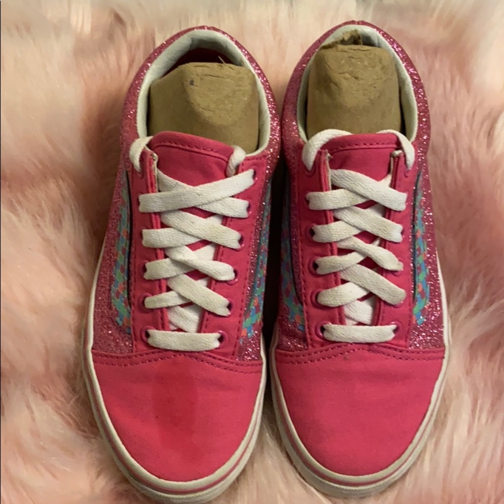 Girls Vans Sneakers Glitter Pink size 2